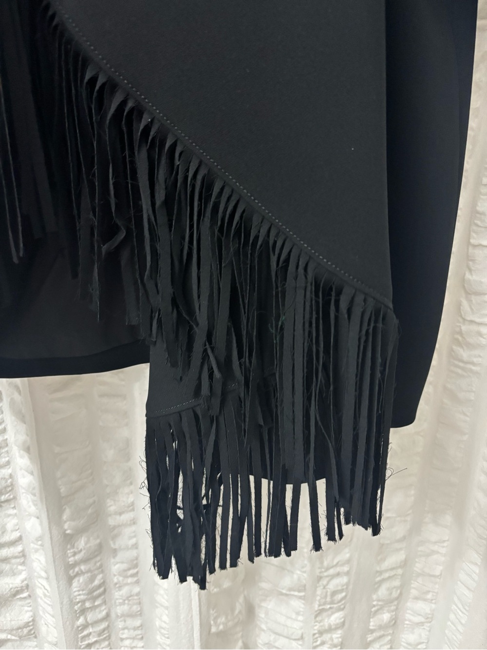 cinq a sept Black Fringed Draped Blazer - Picture 5 of 7